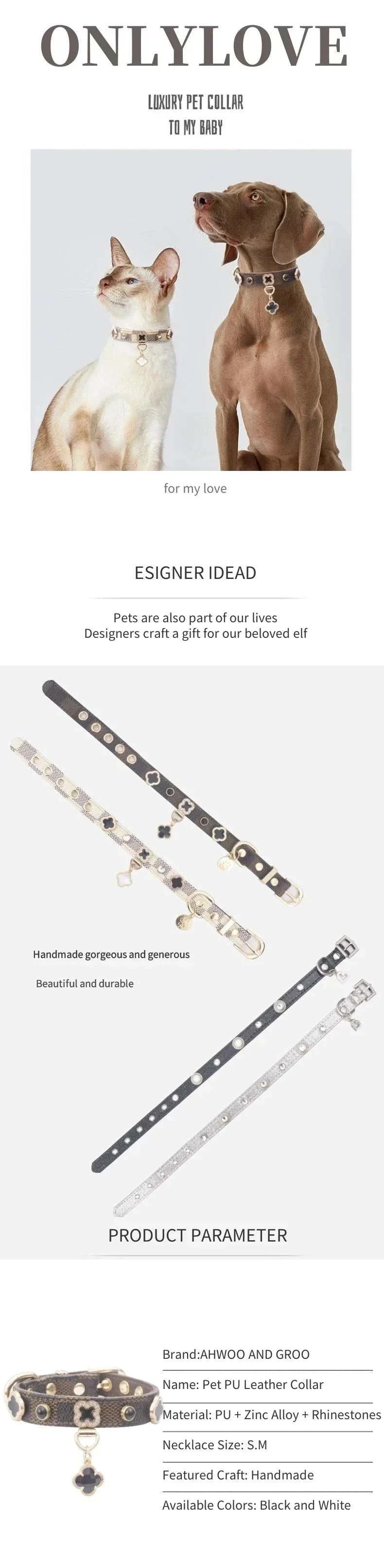 Lucky Clover Luxury Cat & Dog Collar