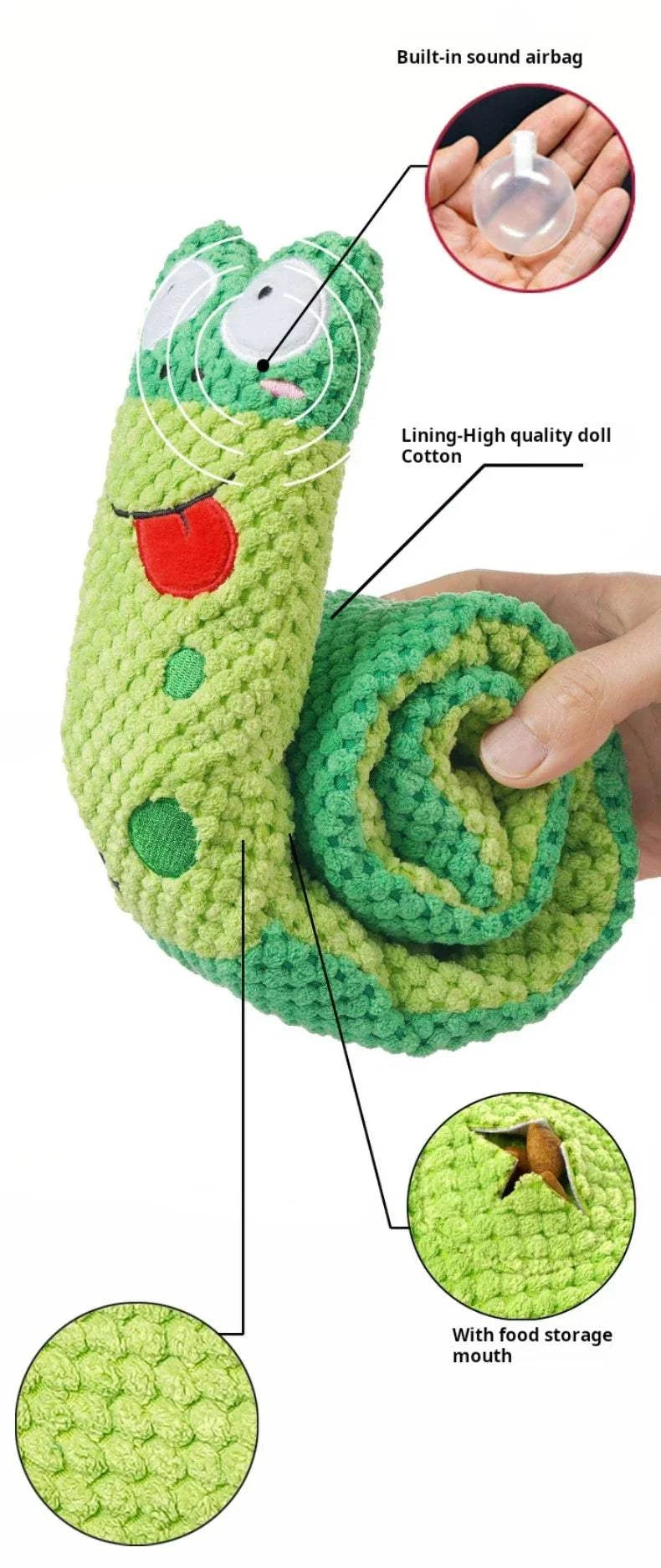 Snail-Shaped Treat Dispenser Toy