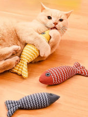 Teeth Grinding Catnip Fish Toy