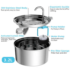 Stainless Steel Cat Water fountain