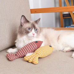 Teeth Grinding Catnip Fish Toy